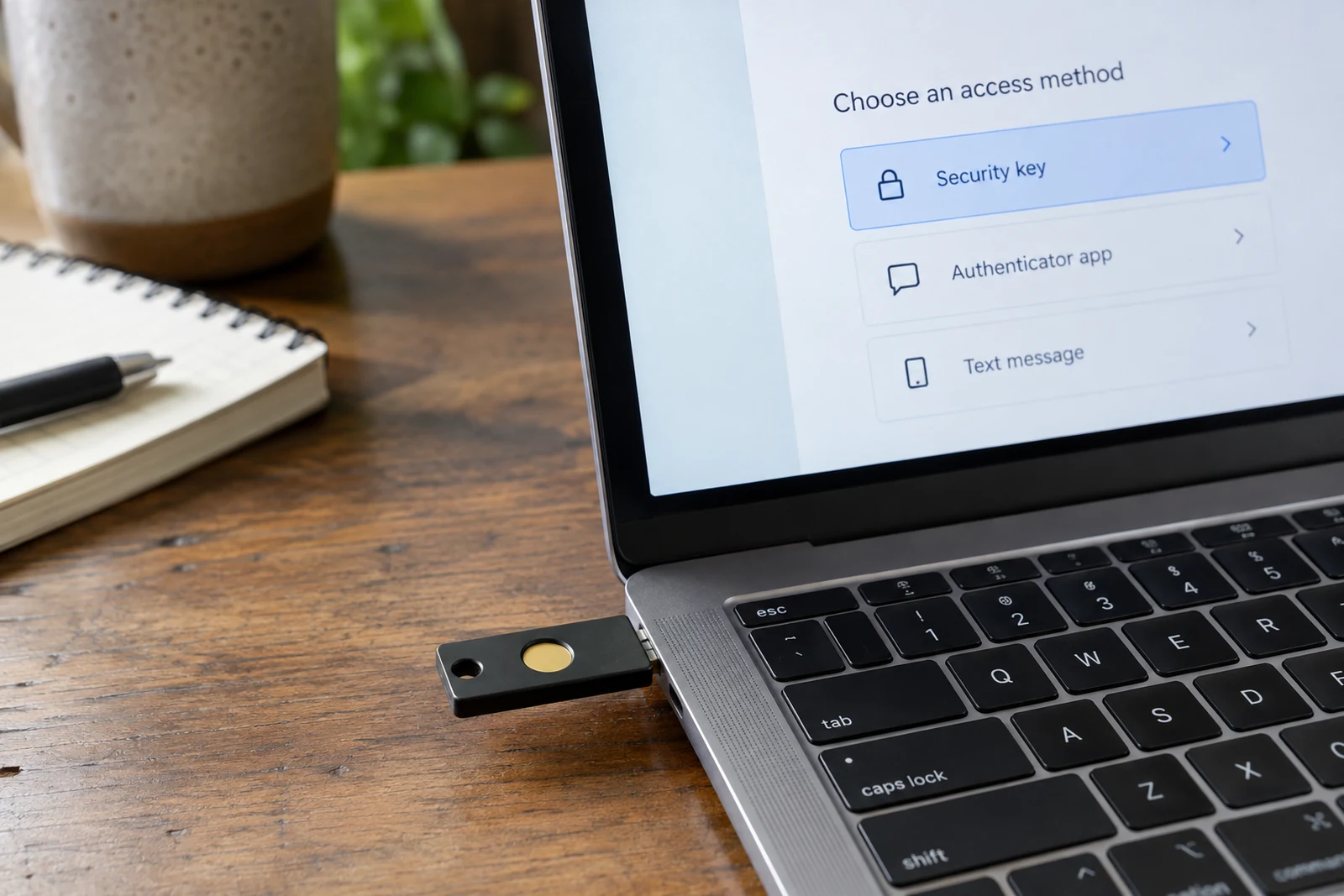 Security key and access controls for a business assistant