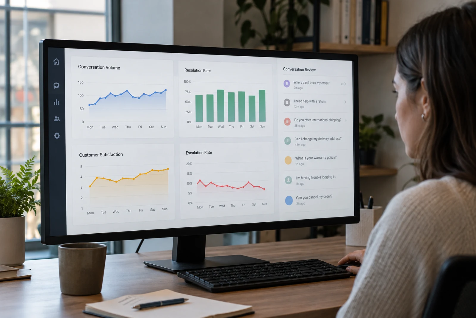 Monitoring chatbot quality and service operations