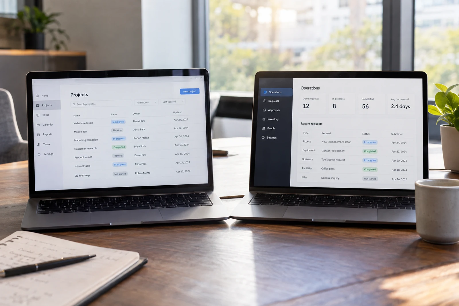 Comparing an existing platform with a tailored business tool