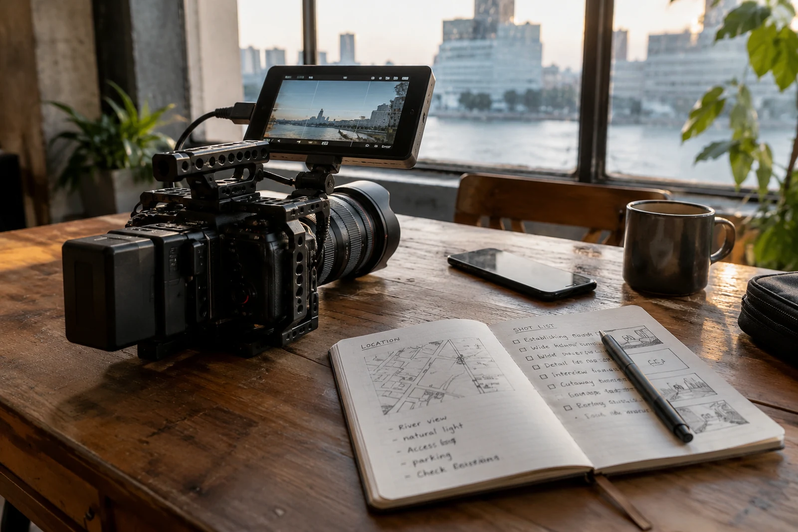 Reviewing a filming location and practical requirements