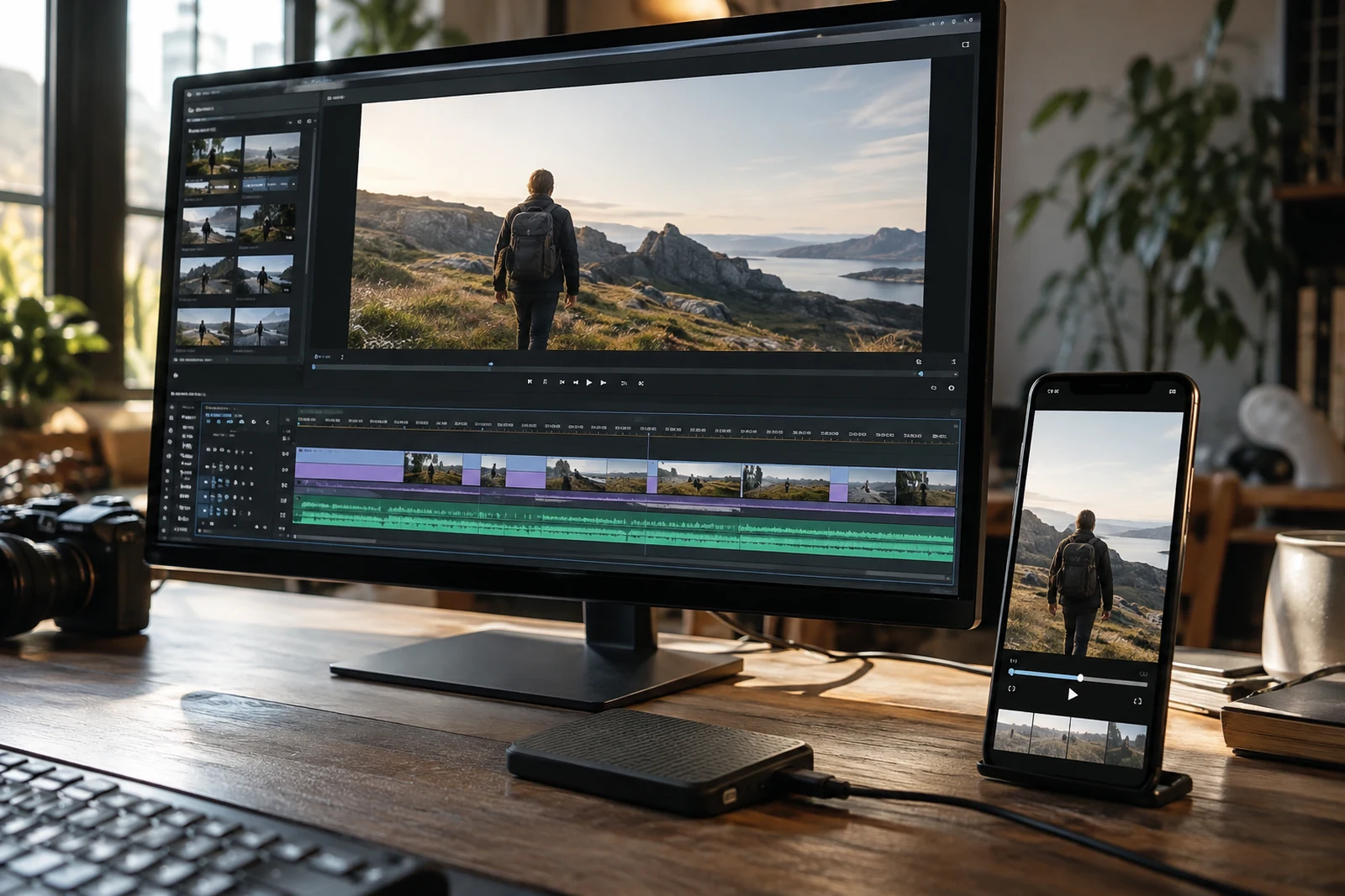 Film delivery reviewed in landscape and vertical formats