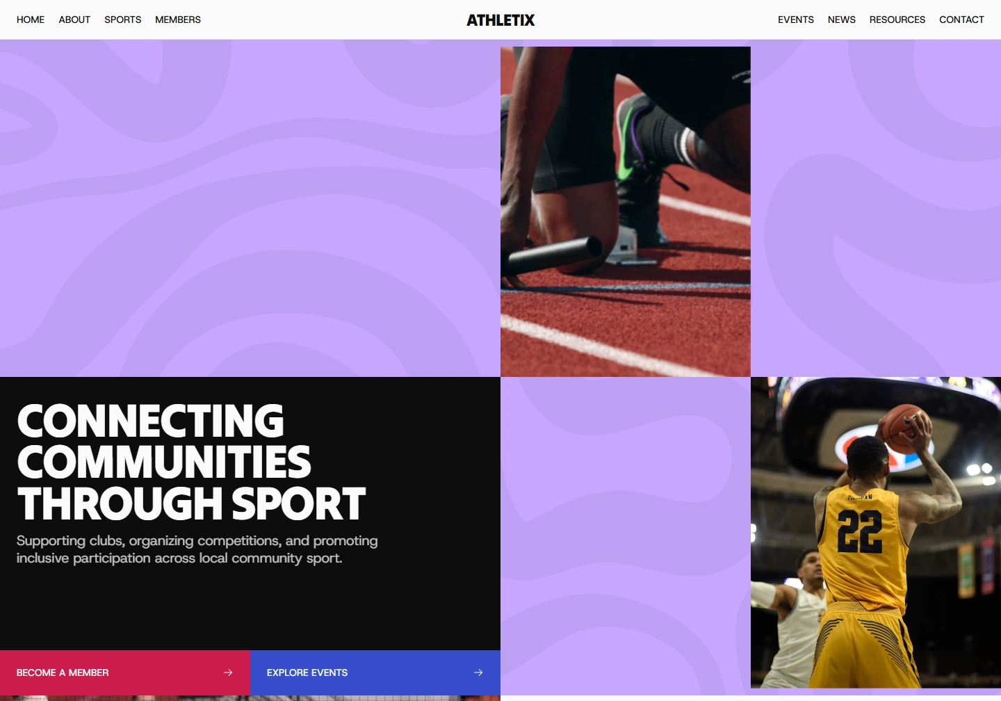 Athletix — Sports association website