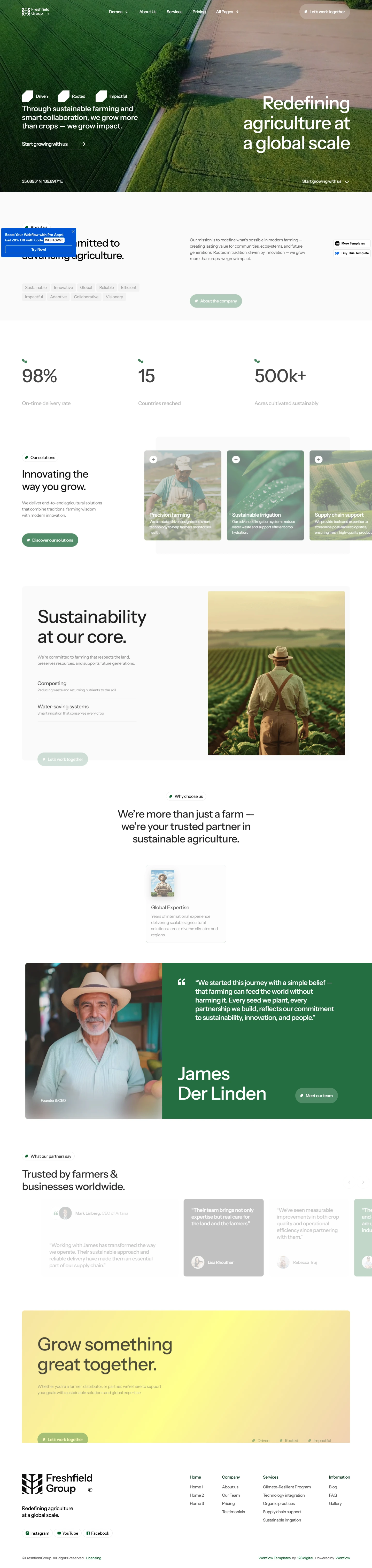 Freshfield Group — Agriculture website — Home 1 desktop screenshot