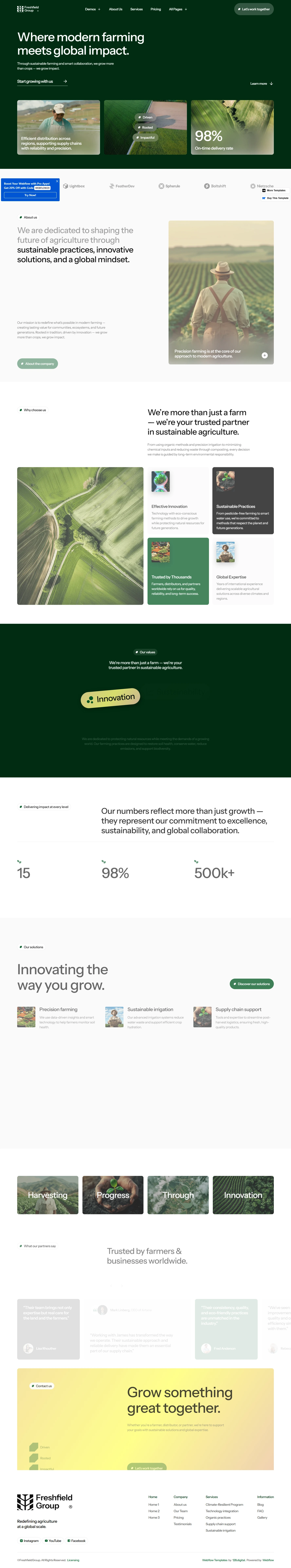Freshfield Group — Agriculture website — Home 3 desktop screenshot