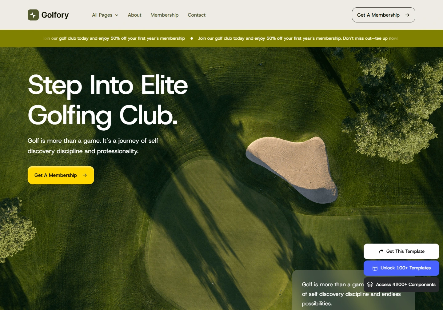 Golfory — Golf club website