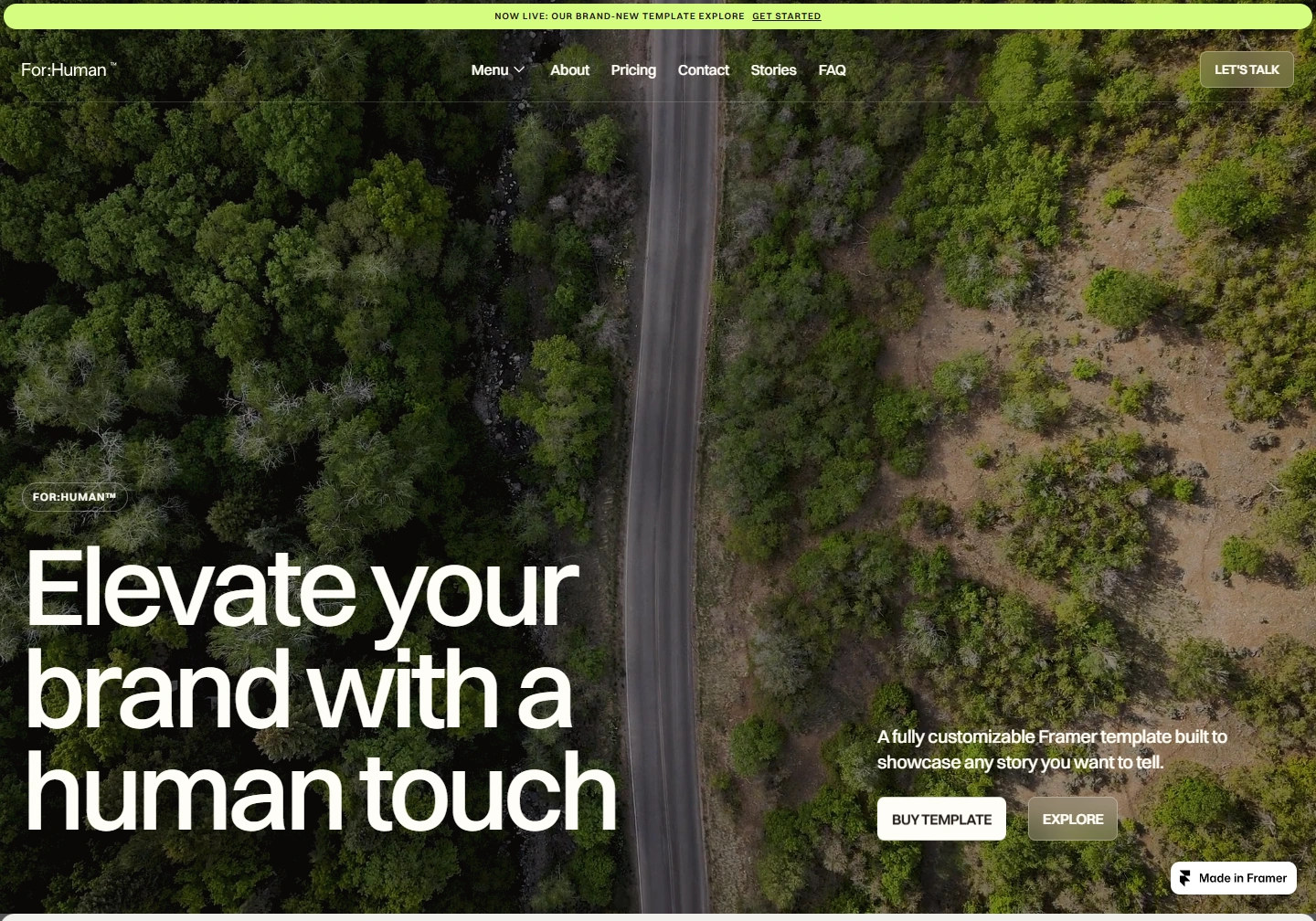 For:Human — Brand storytelling website