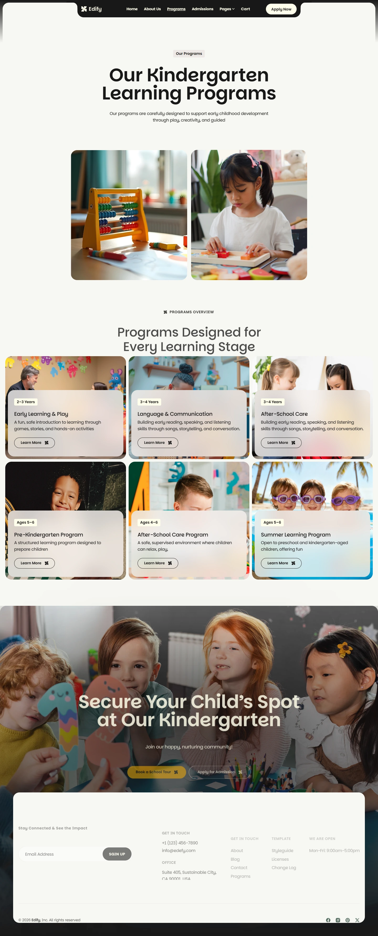 Edefy — Early education website — Learn MoreLearn More desktop screenshot
