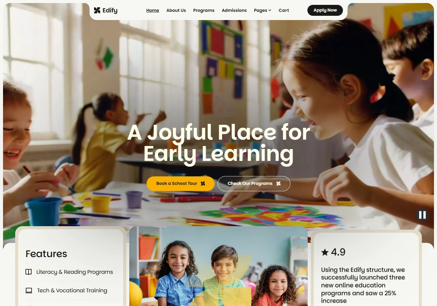 Edefy — Early education website
