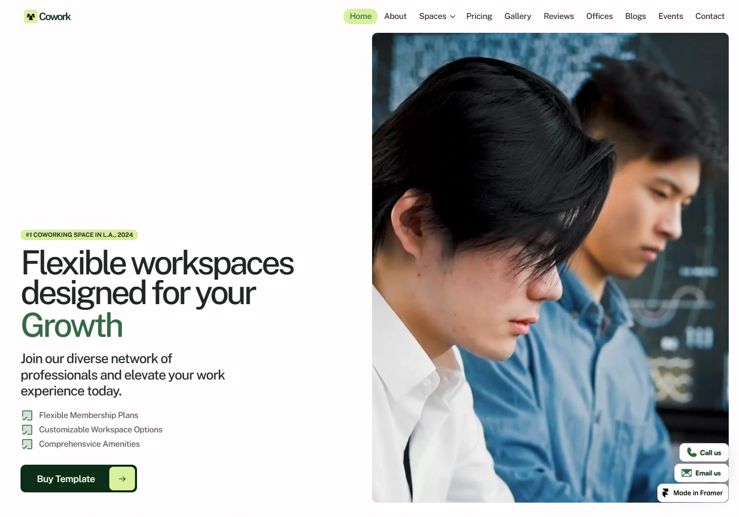 Cowork — Coworking website