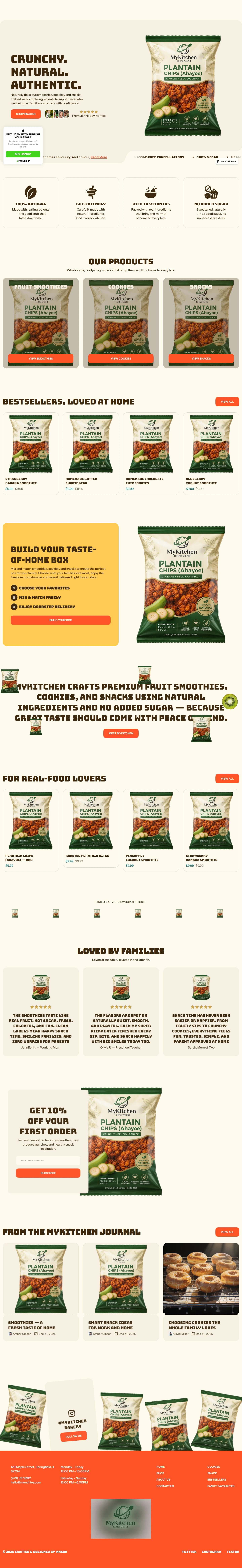 MyKitchen to the World — Food and snacks ecommerce website — Homepage desktop screenshot