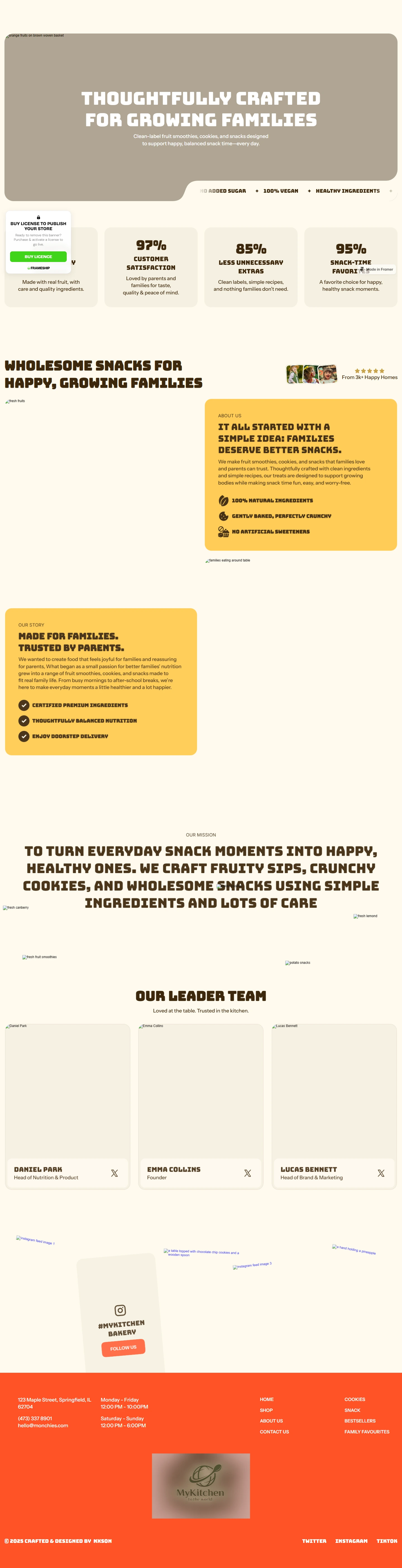 MyKitchen to the World — Food and snacks ecommerce website — ABOUT US desktop screenshot
