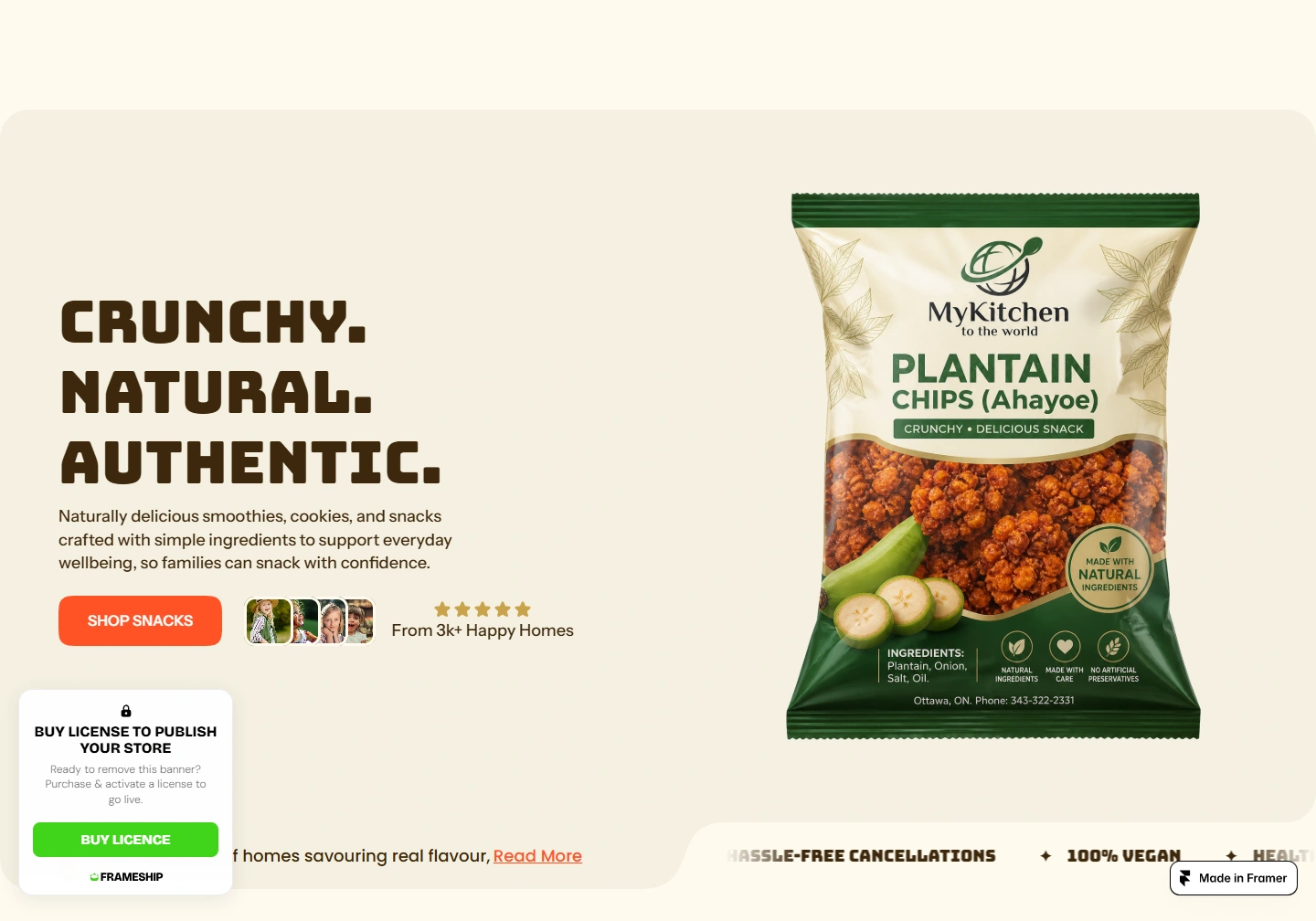 MyKitchen to the World — website example