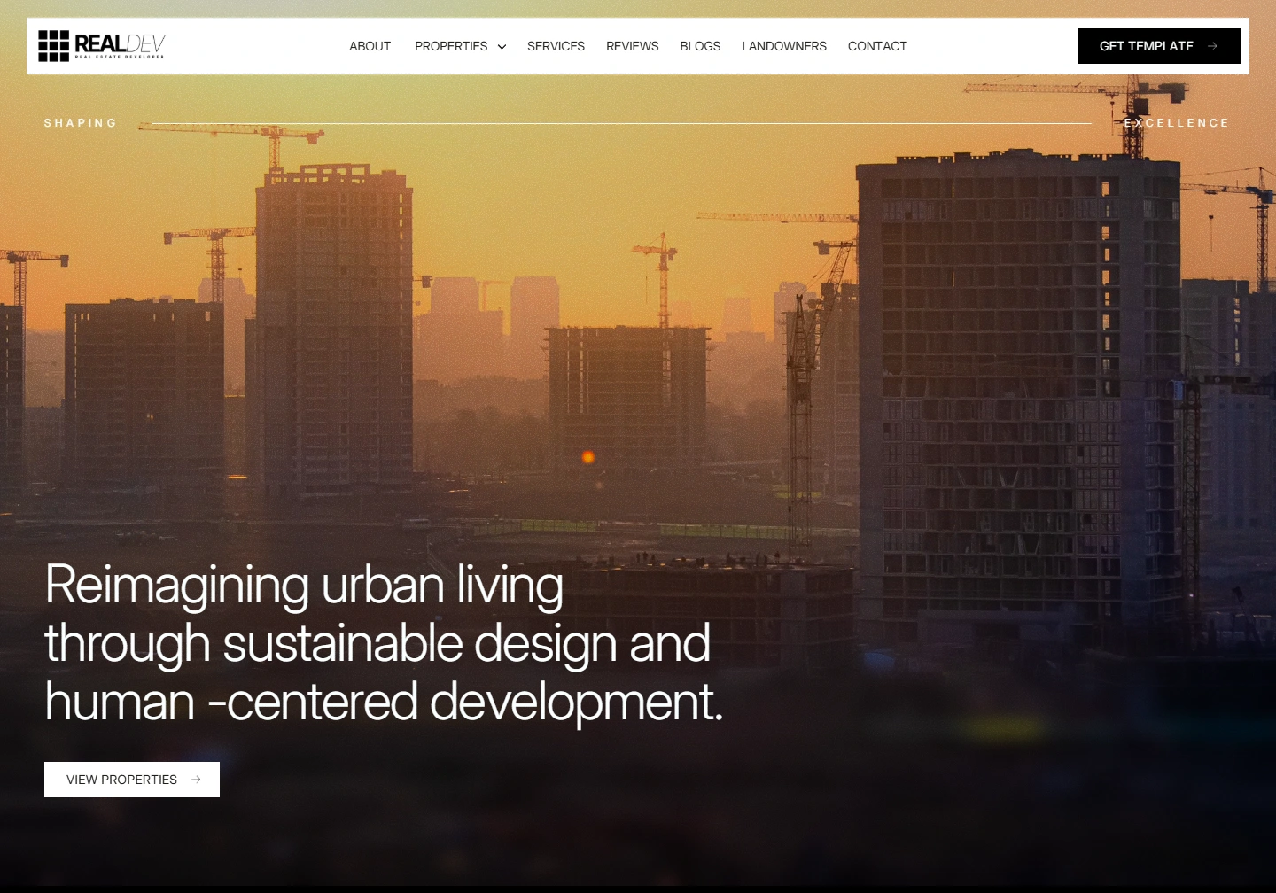 RealDev — Real estate development website