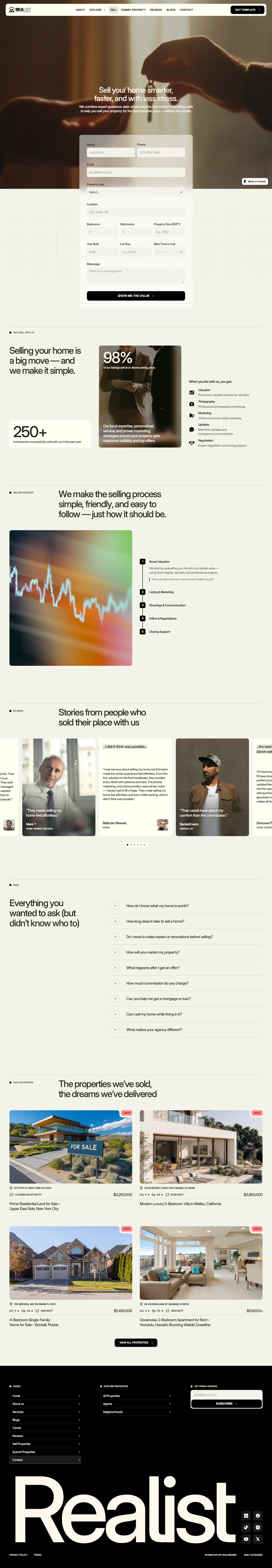 Realist — Real estate listings website — L desktop screenshot