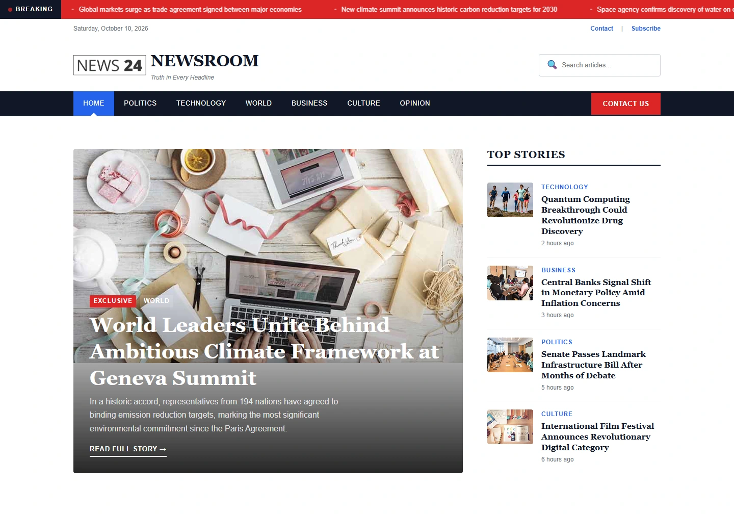 News portal — News website — original design screenshot