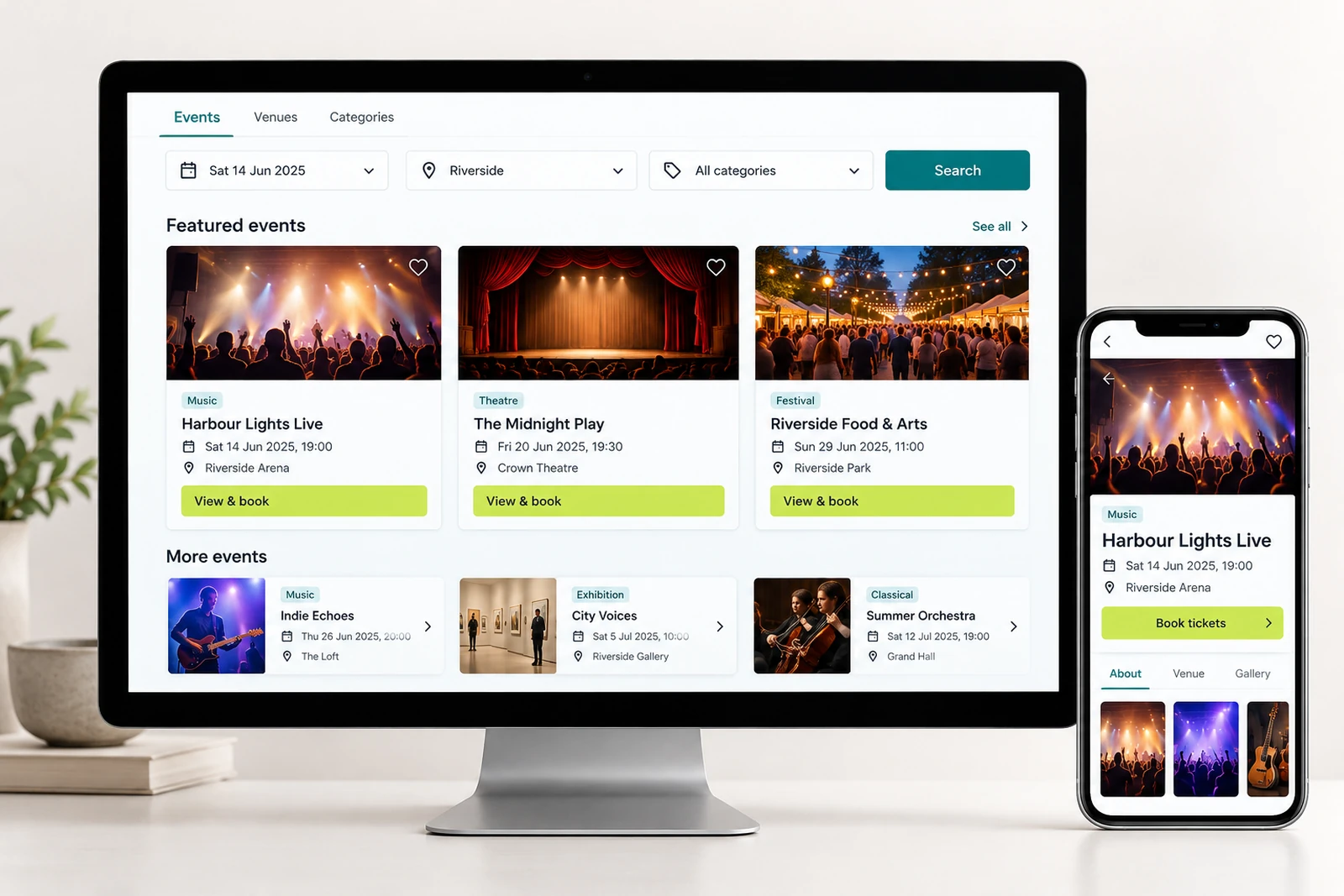Arts & entertainment — Event discovery interface concept