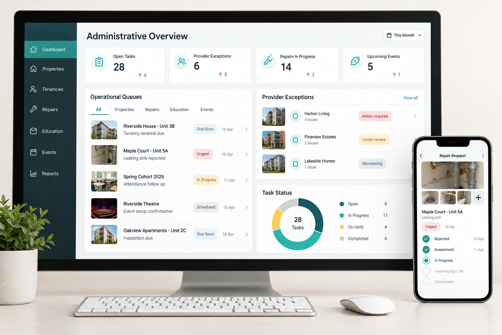 Health & wellness — Administrative reporting interface concept