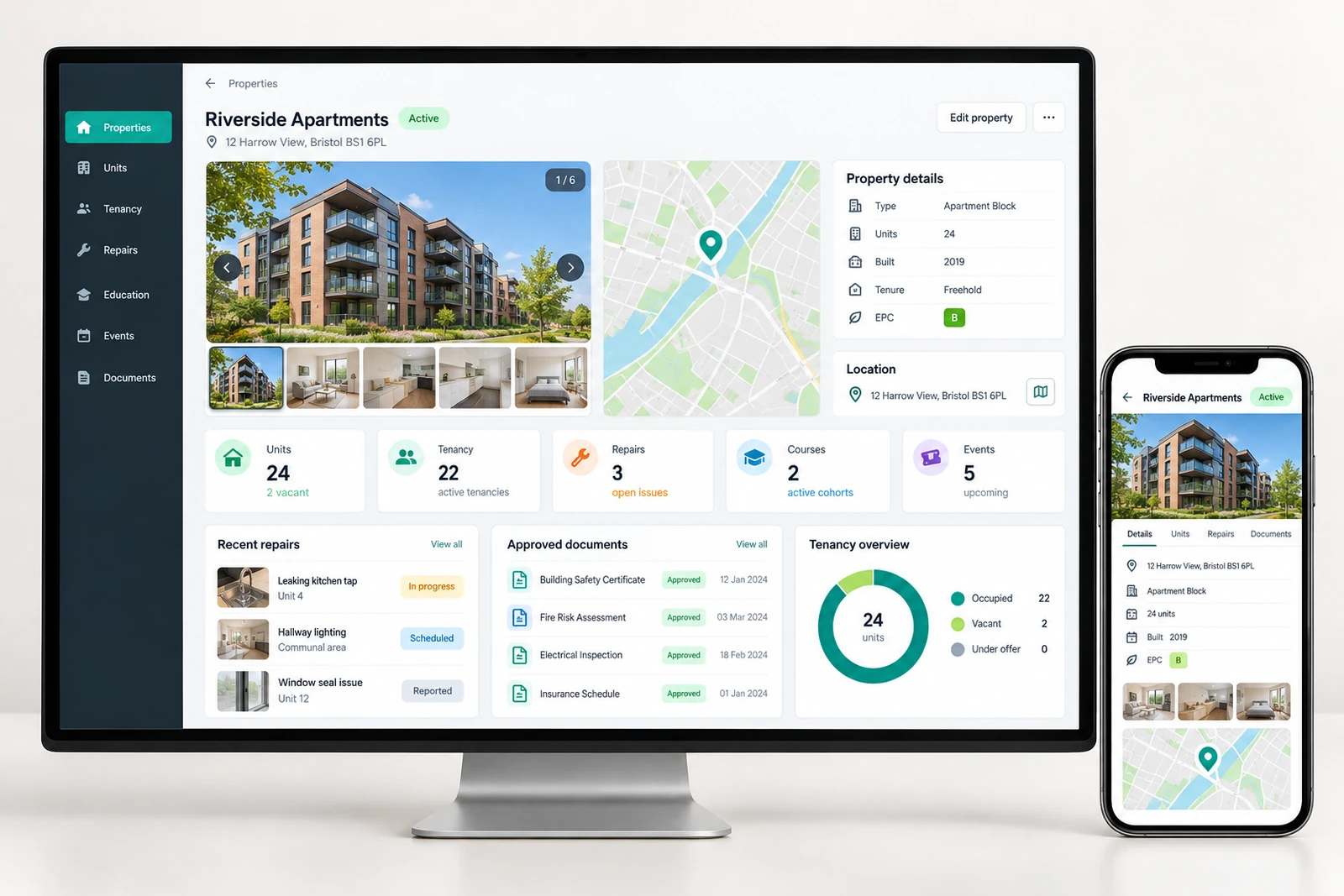 Real estate & property — Property information interface concept