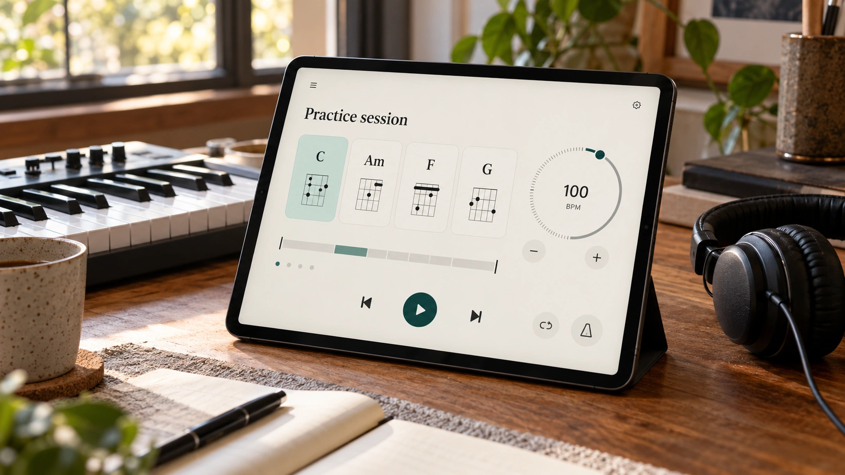 Doxa music workspace — generated project illustration