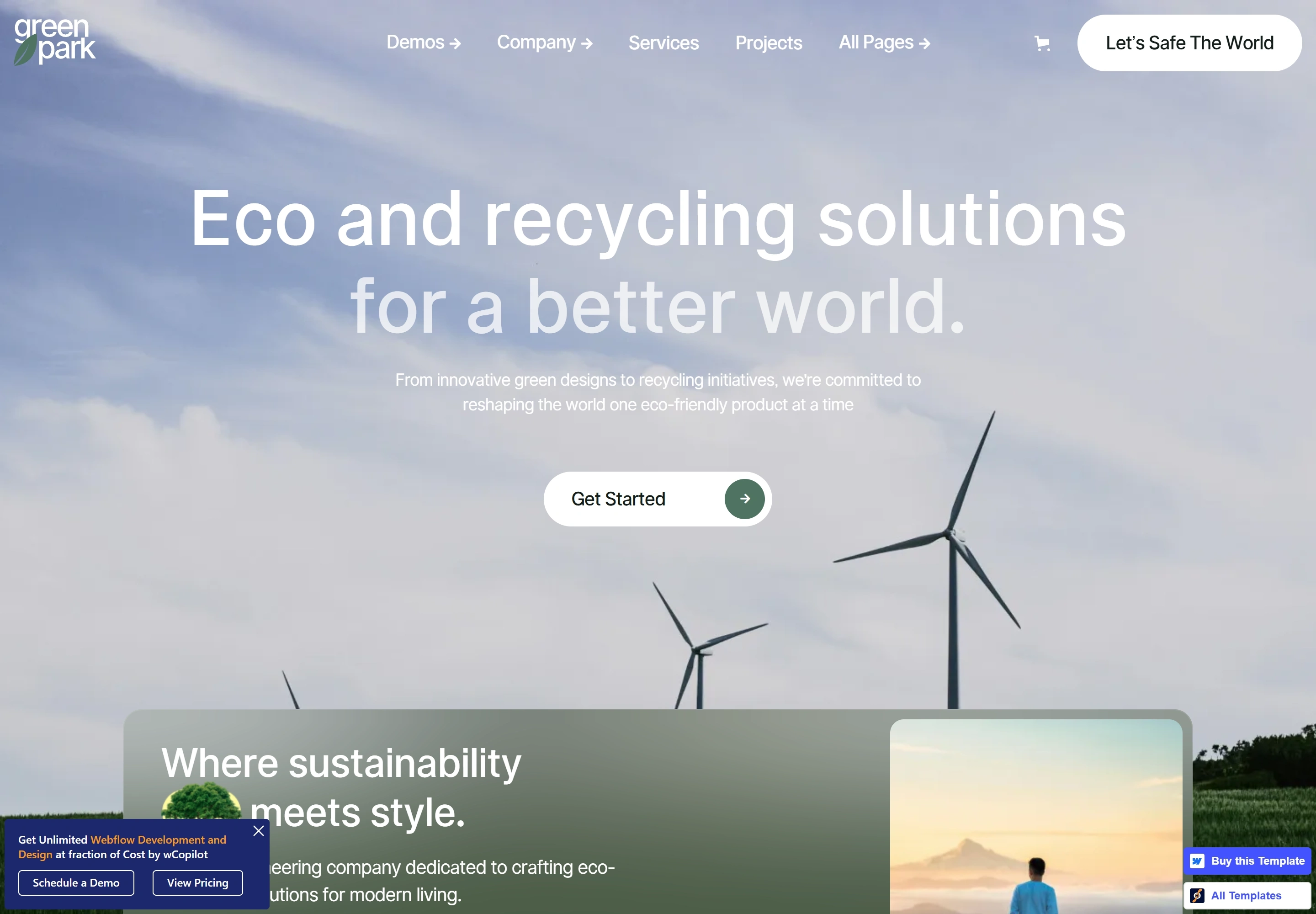 Green Park website design — original portfolio image