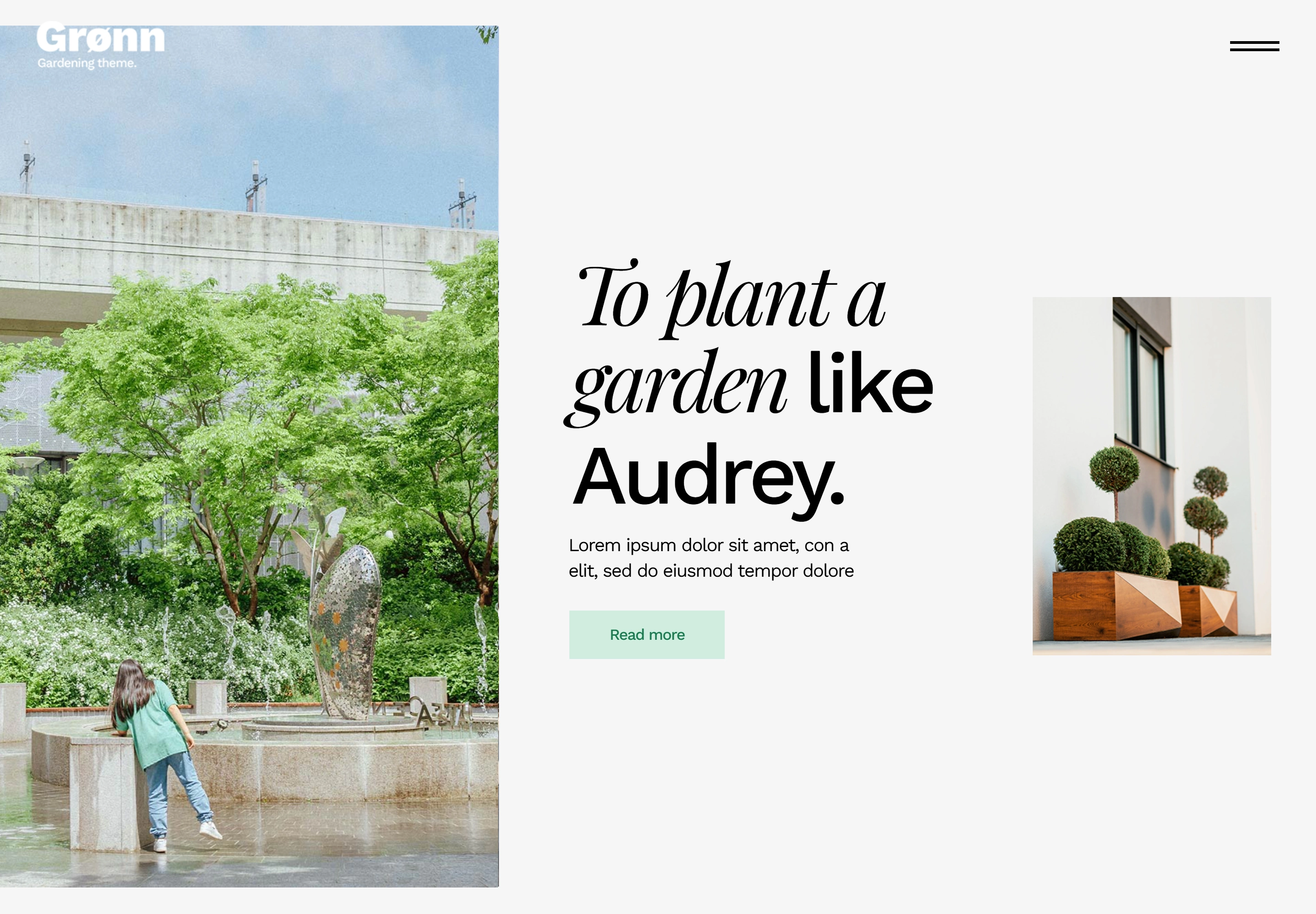 Grønn landscaping website — original portfolio image