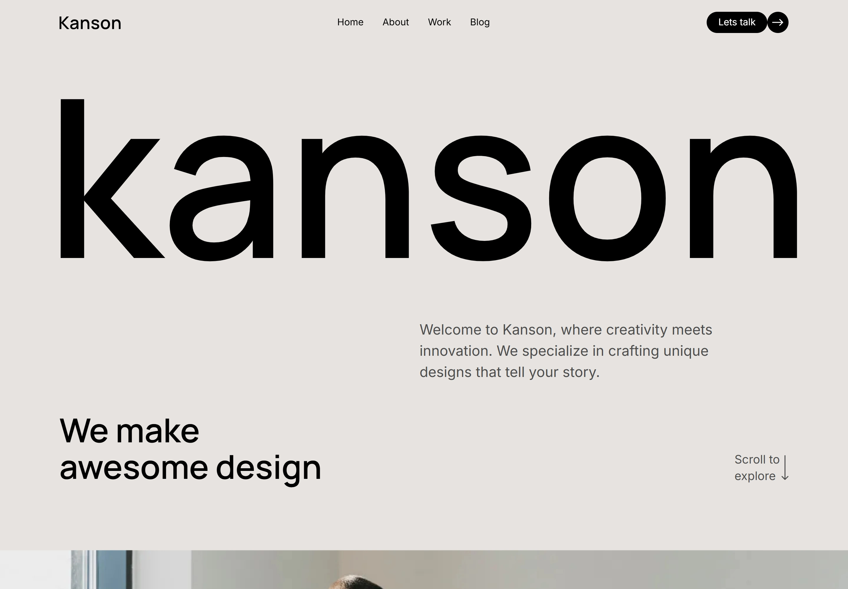 Kanson agency website — original portfolio image