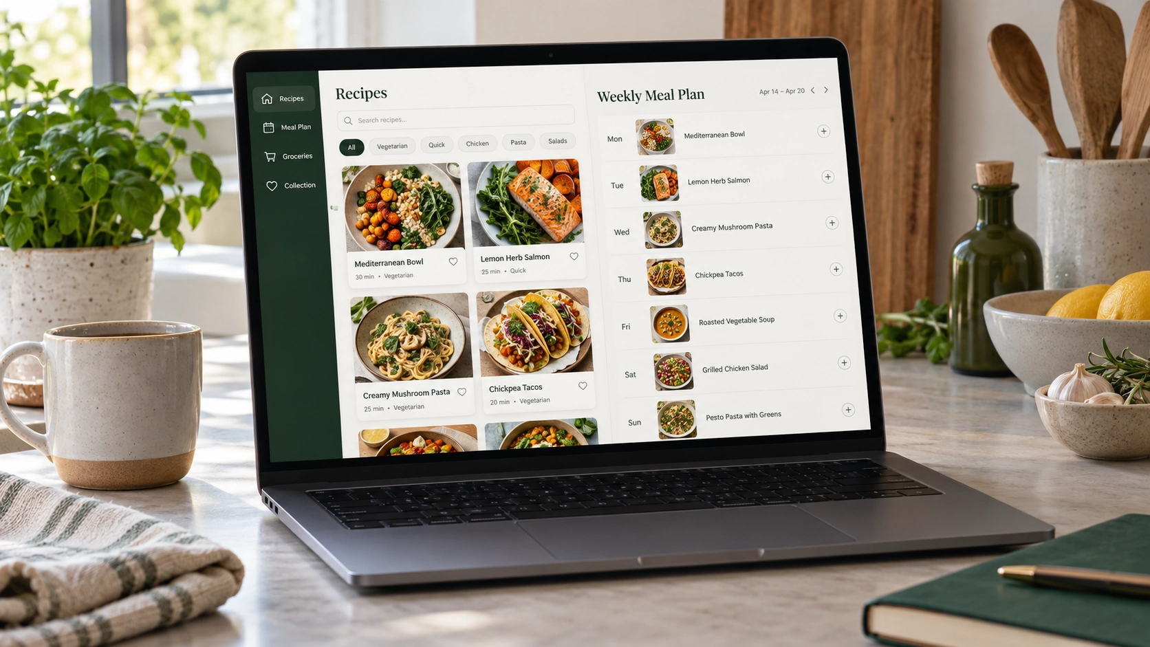 Meal Prep for Busy Moms website — generated project illustration