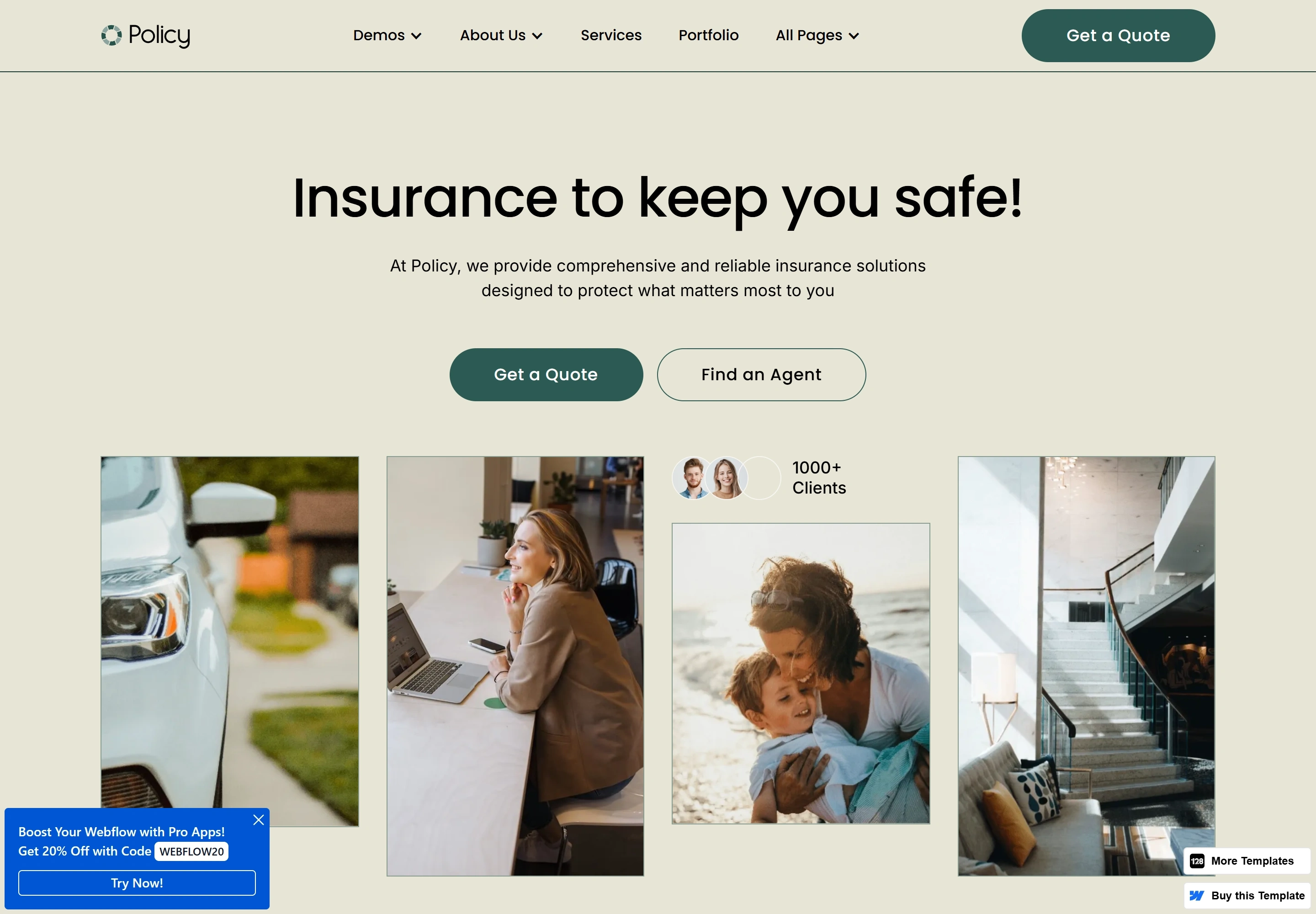 Policy website — original portfolio image