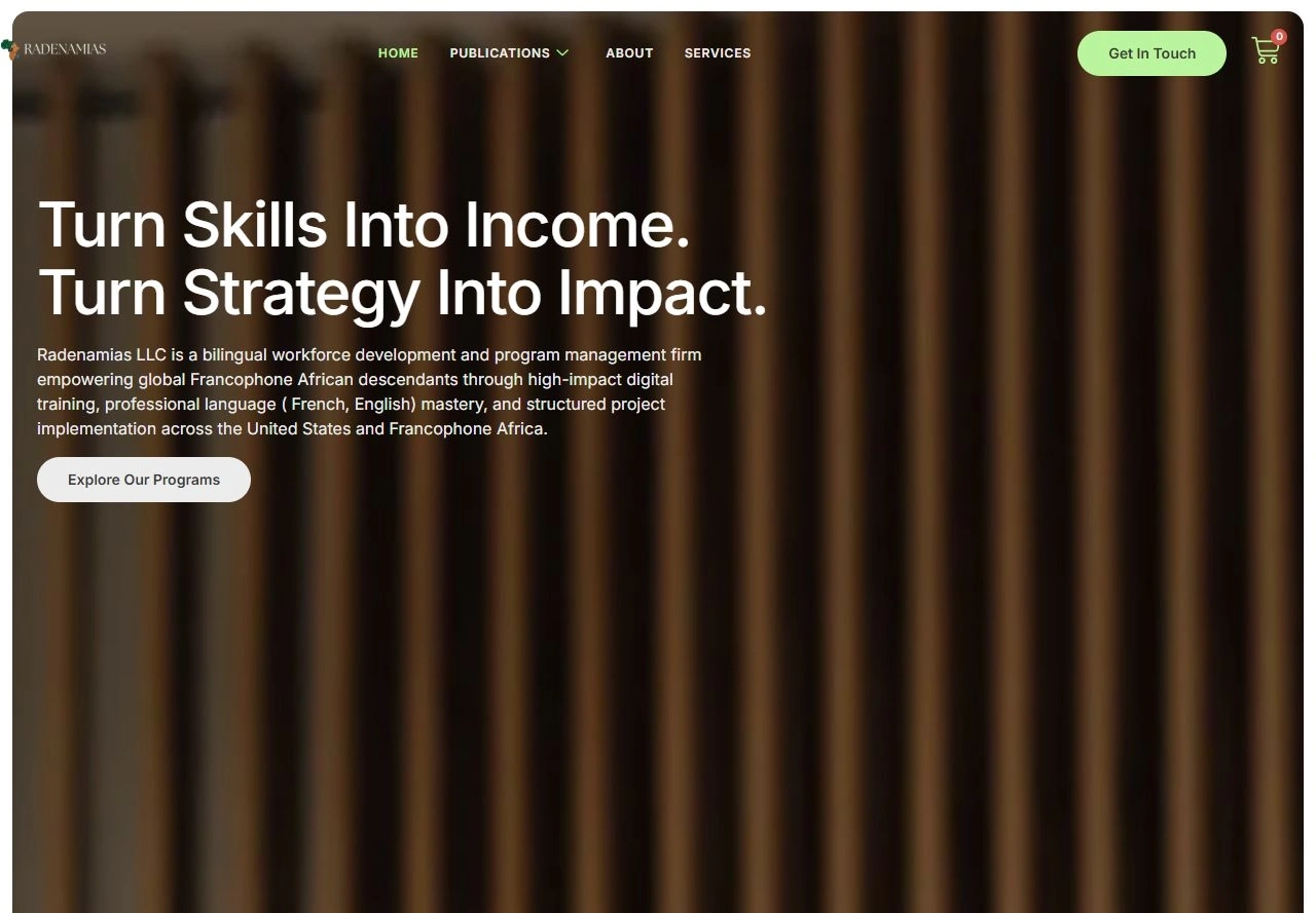 Radenamias website — original portfolio image