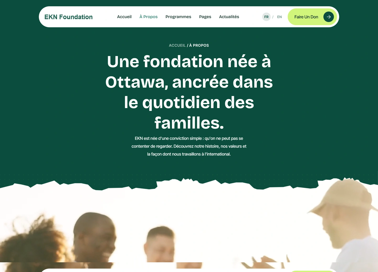 EKN Foundation website — Template pages / about