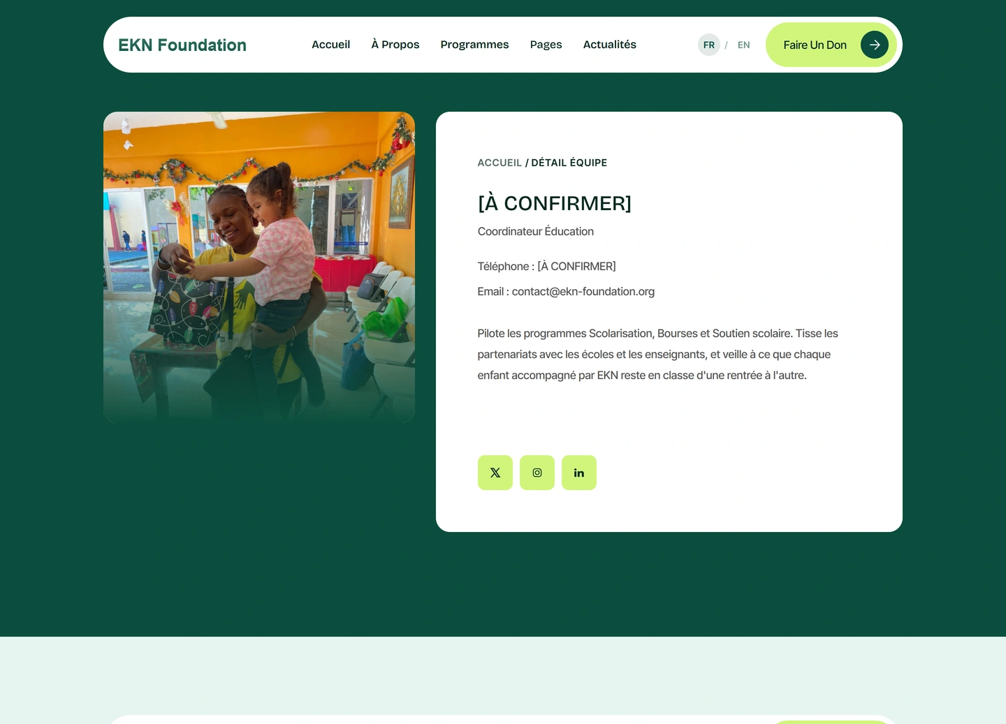 EKN Foundation website — Team / darrell steward
