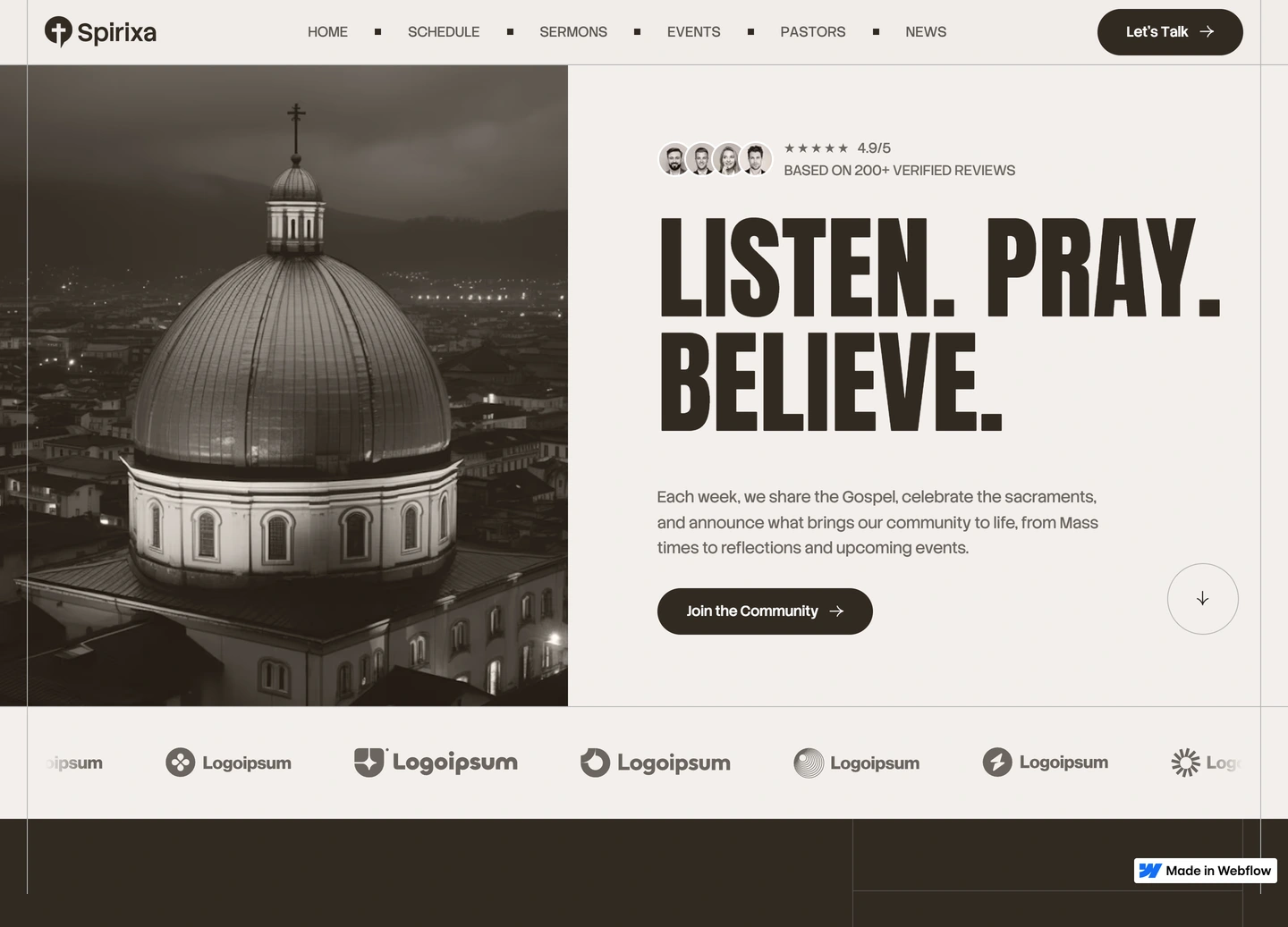 Famille d’impact website — Main page