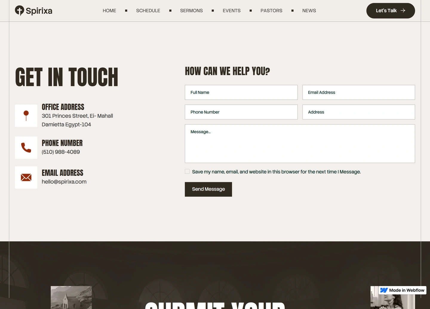 Famille d’impact website — Contact us