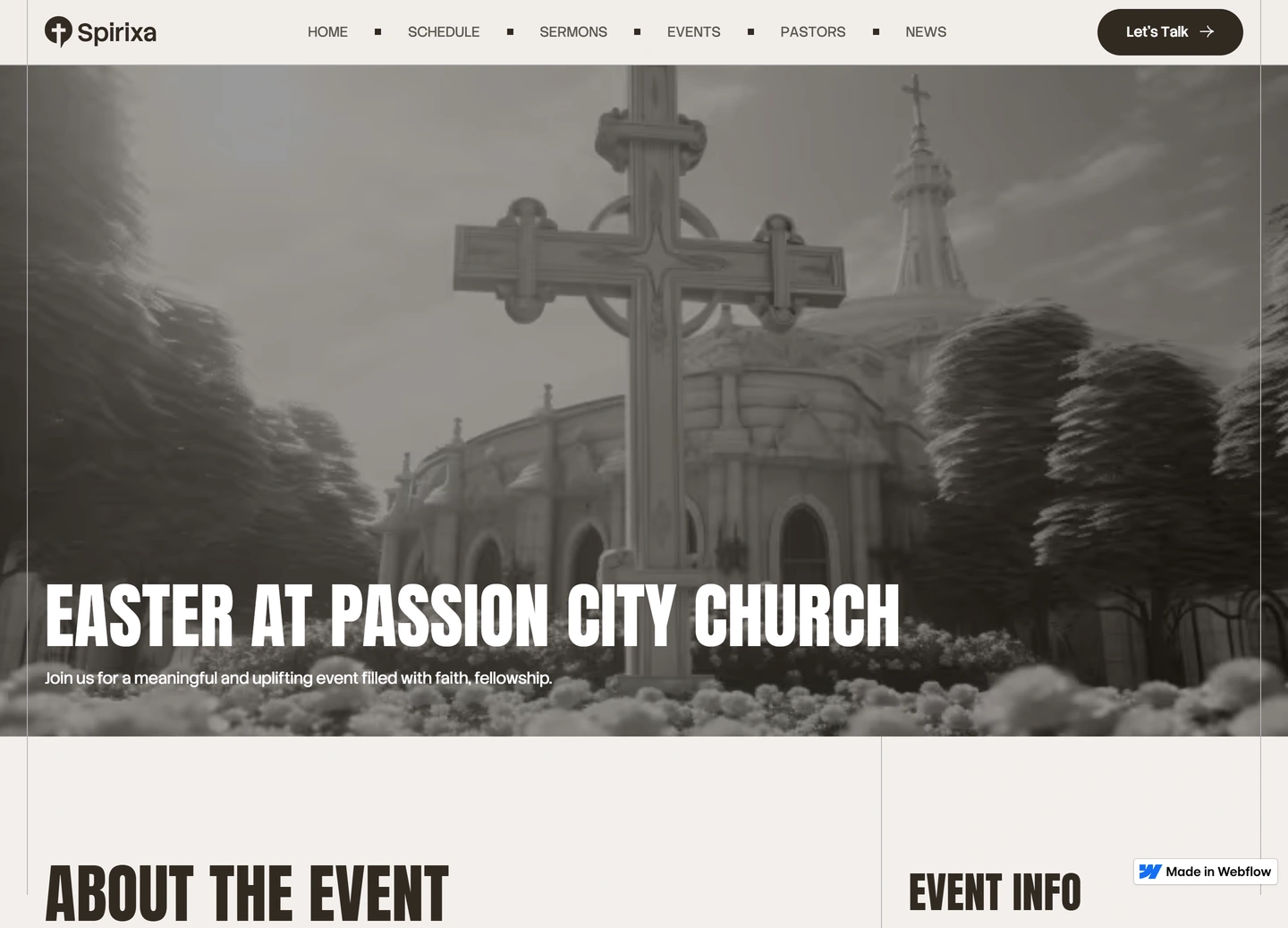 Famille d’impact website — Events / easter at passion city church