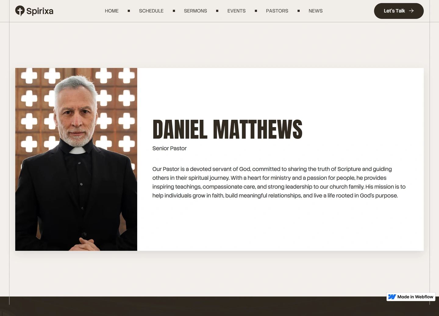 Famille d’impact website — Pastors / daniel matthews