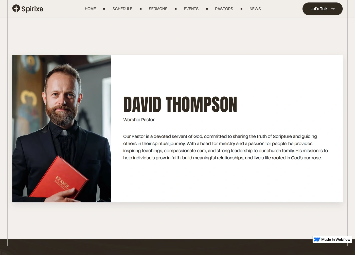 Famille d’impact website — Pastors / david thompson