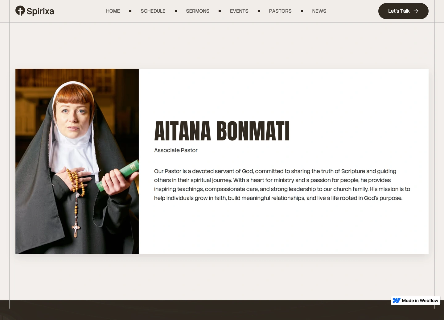Famille d’impact website — Pastors / aitana bonmati