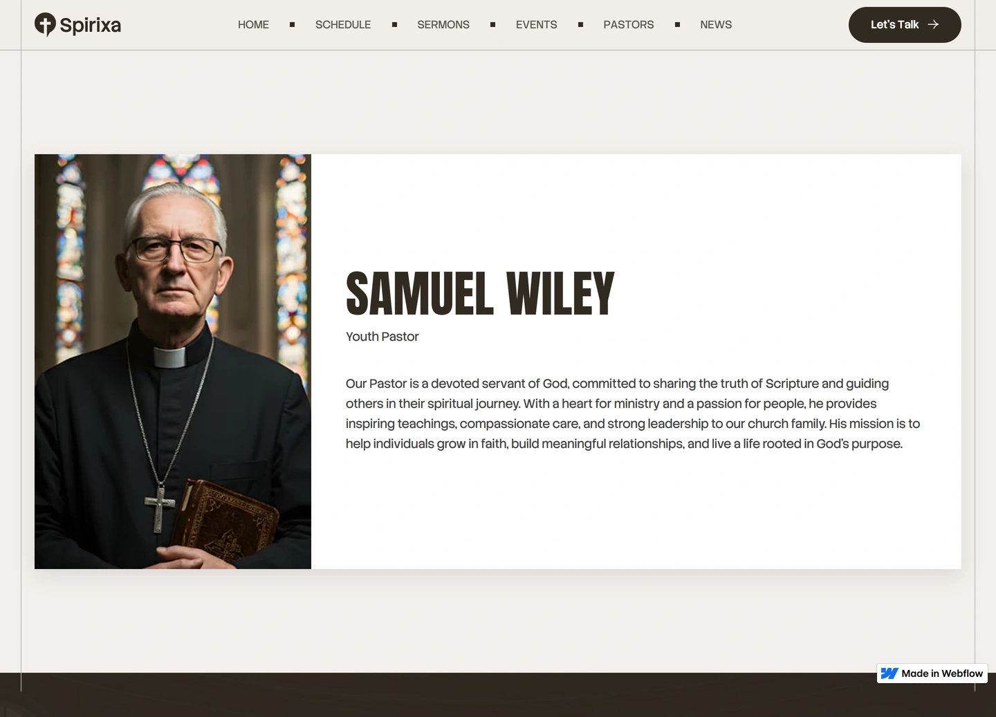 Famille d’impact website — Pastors / samuel wiley