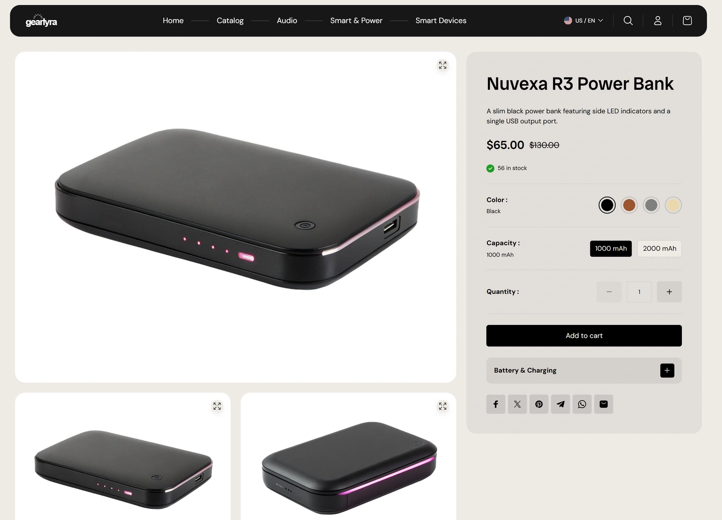 GearLyra ecommerce website — Products / home harmony copy