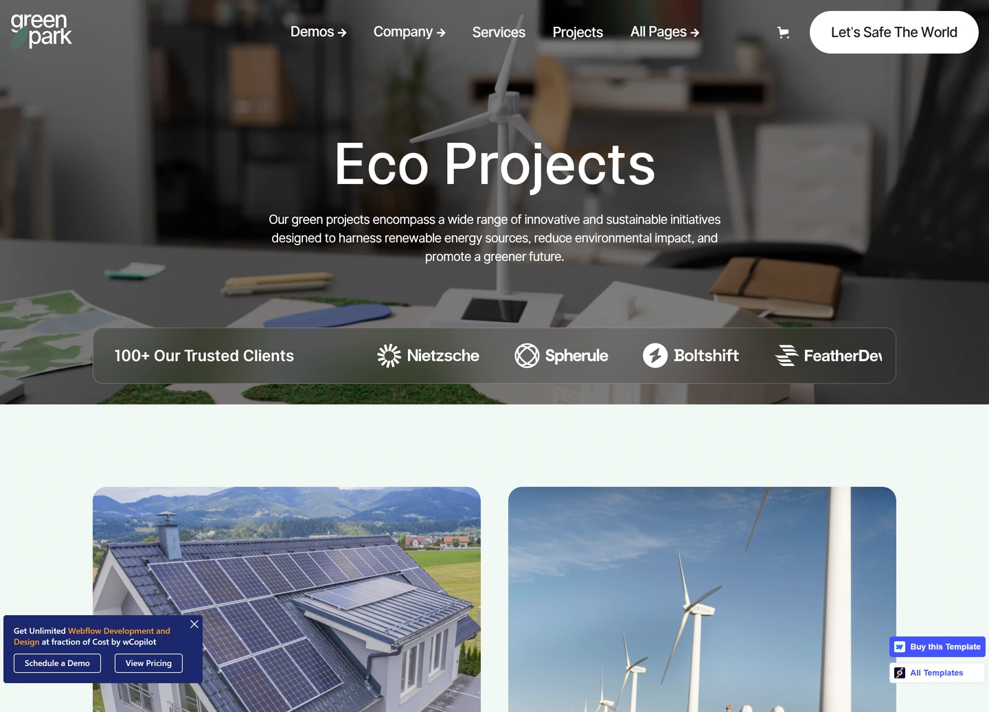 Green Park website design — Projects