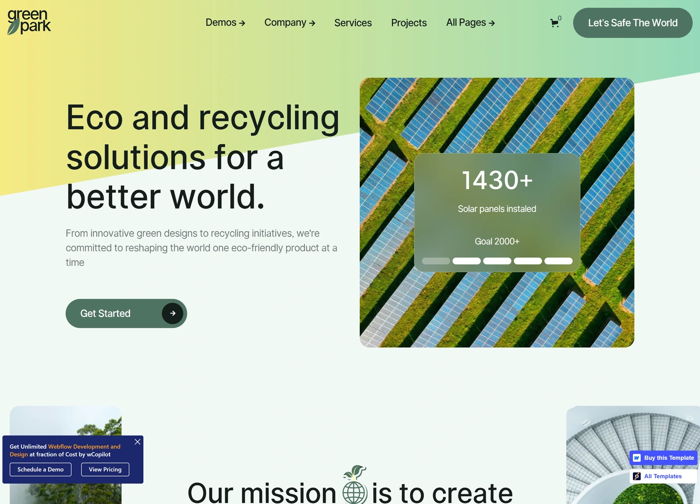 Green Park website design — Home 2