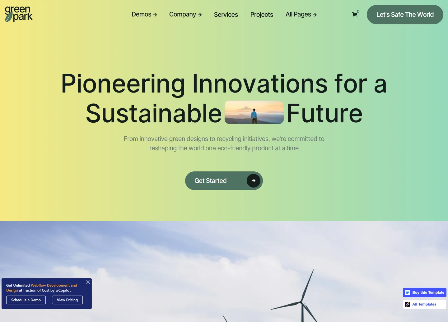 Green Park website design — Home 3