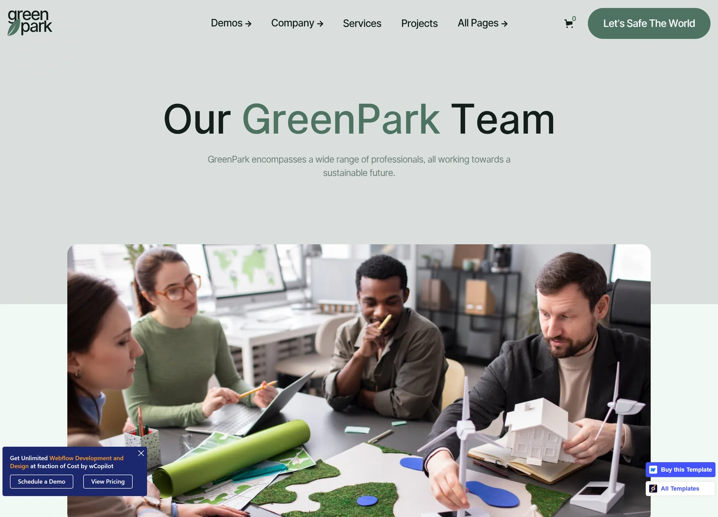 Green Park website design — Our team