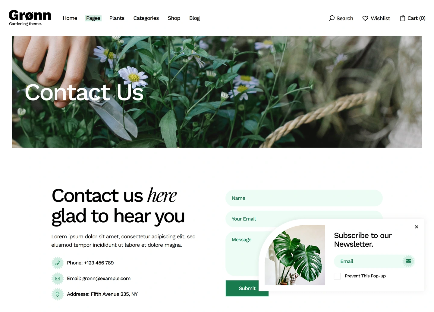 Grønn landscaping website — Contact us