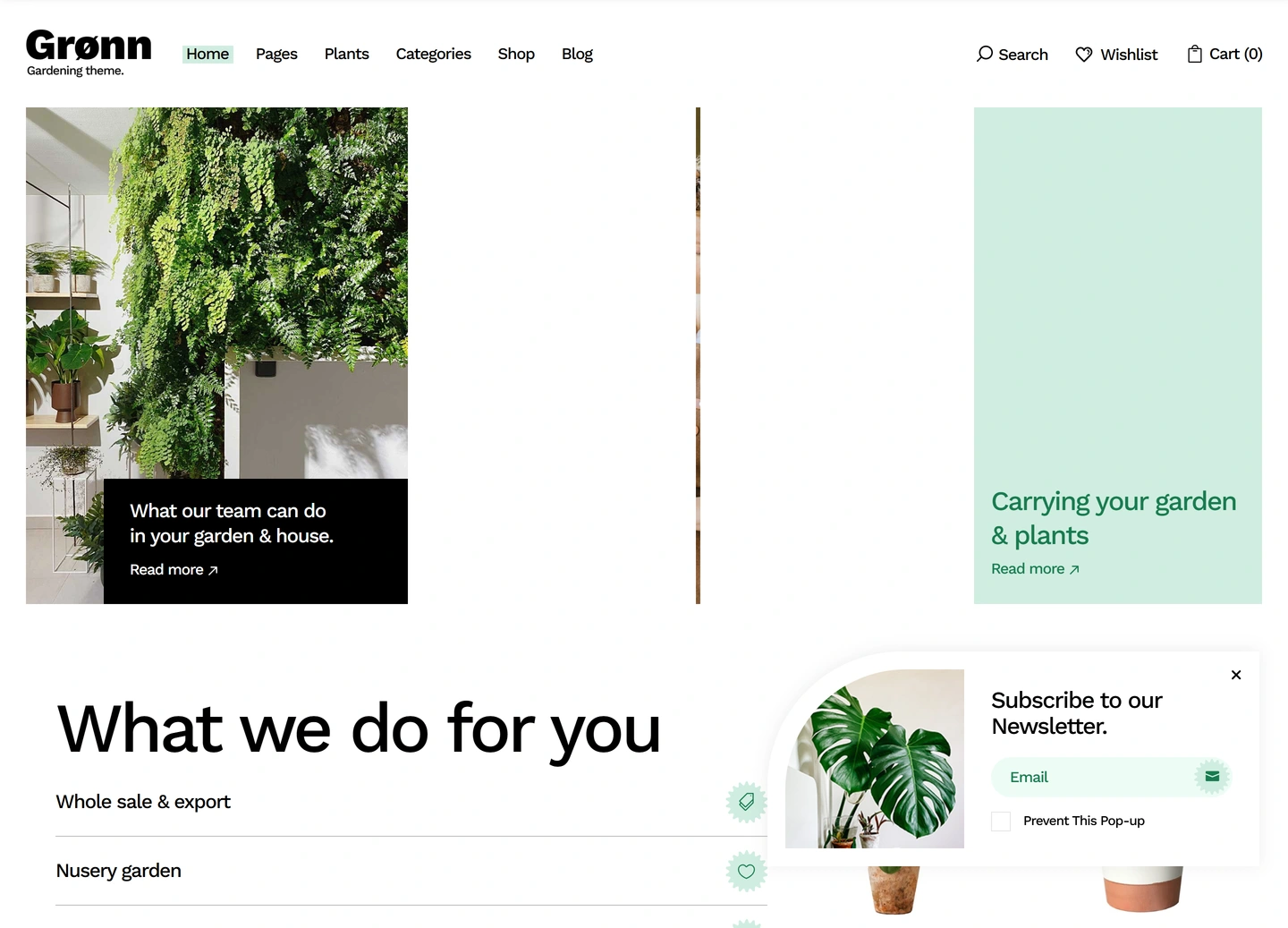 Grønn landscaping website — Gronn