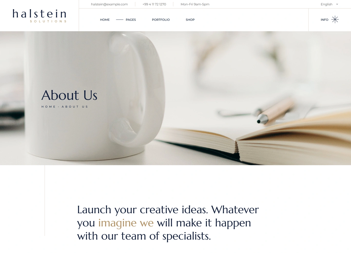 Halstein website — About us