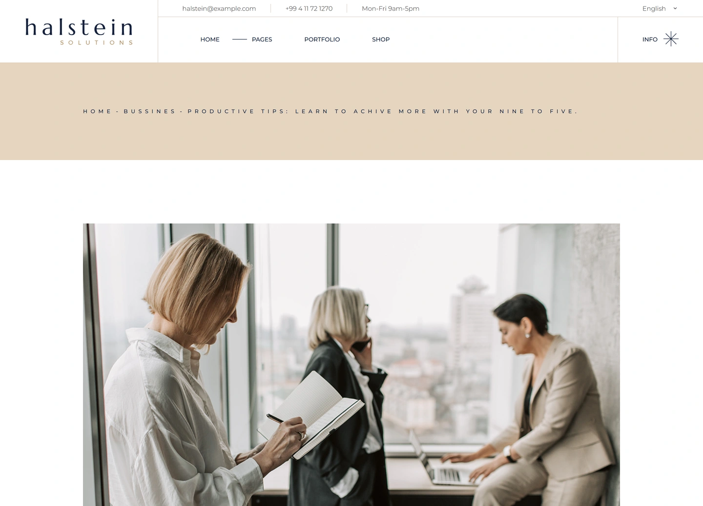 Halstein website — Productive tips learn to achive more with your nine to five