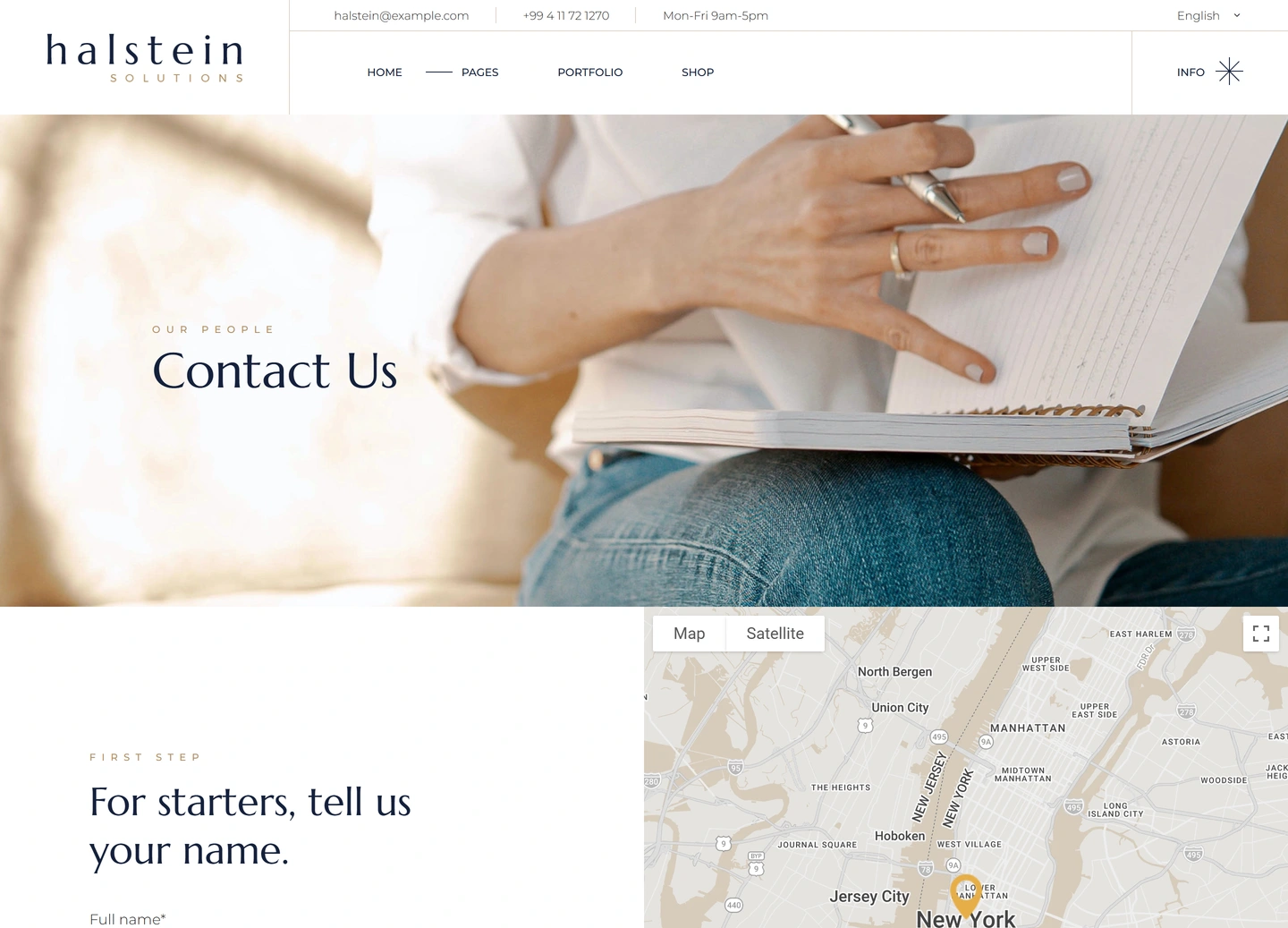 Halstein website — Contact us