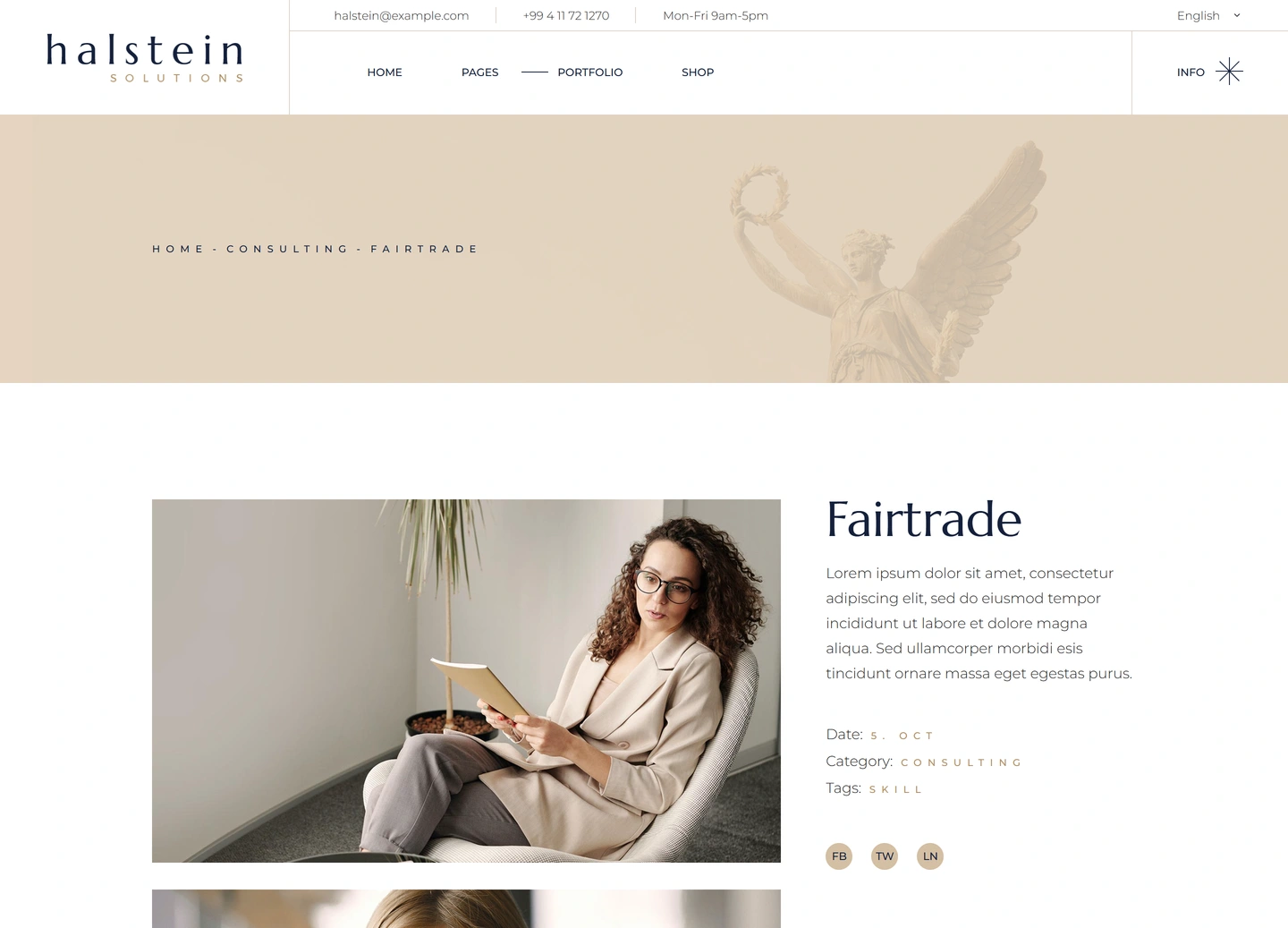 Halstein website — Portfolio item / fairtrade