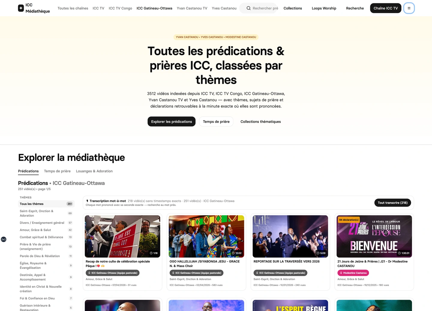 ICC media library — Sermons — gatineau–ottawa